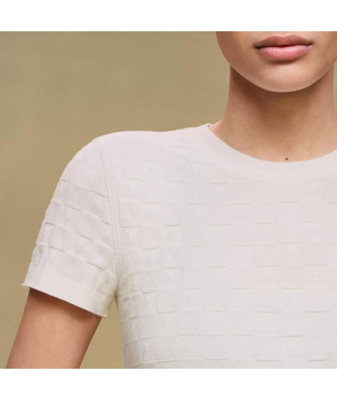 HERMES Белый кашемировый джемпер / свитер, фото 4