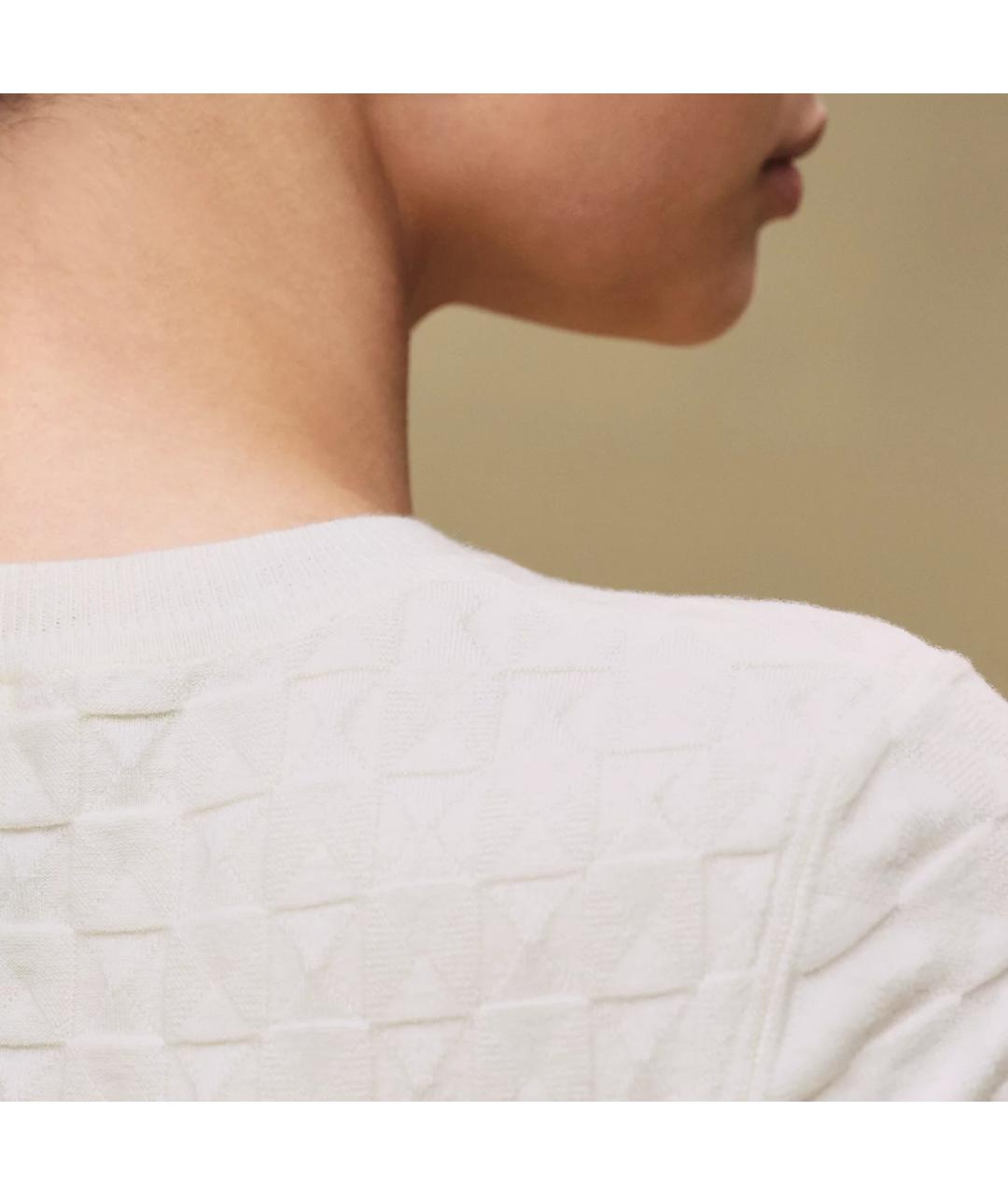 HERMES Белый кашемировый джемпер / свитер, фото 5