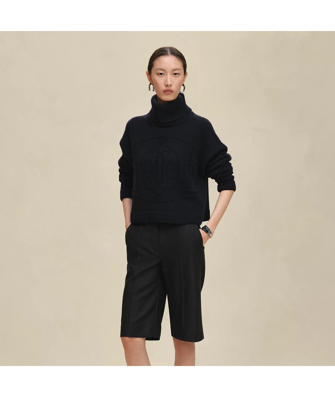 HERMES Черный кашемировый джемпер / свитер, фото 6