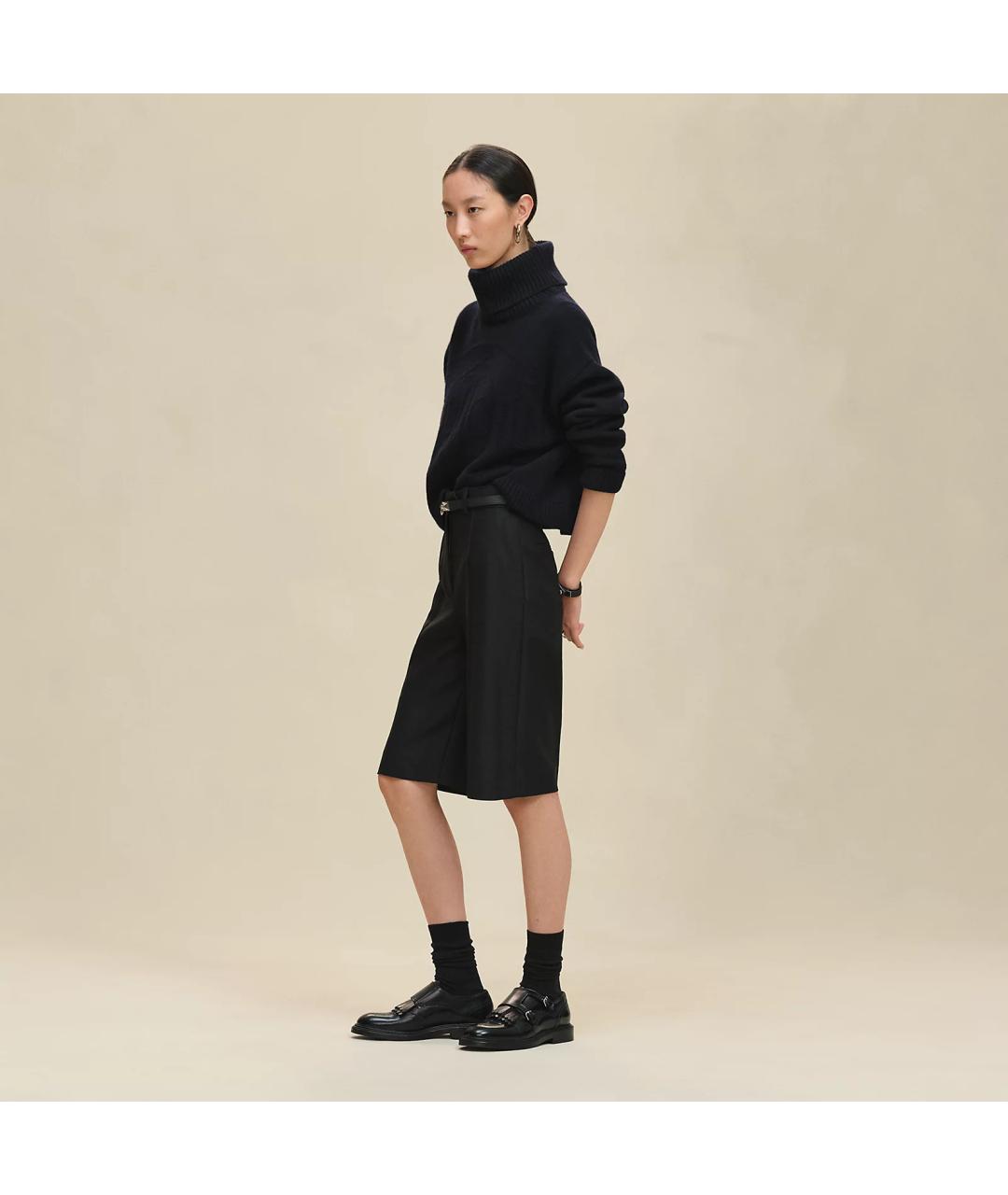 HERMES Черный кашемировый джемпер / свитер, фото 3