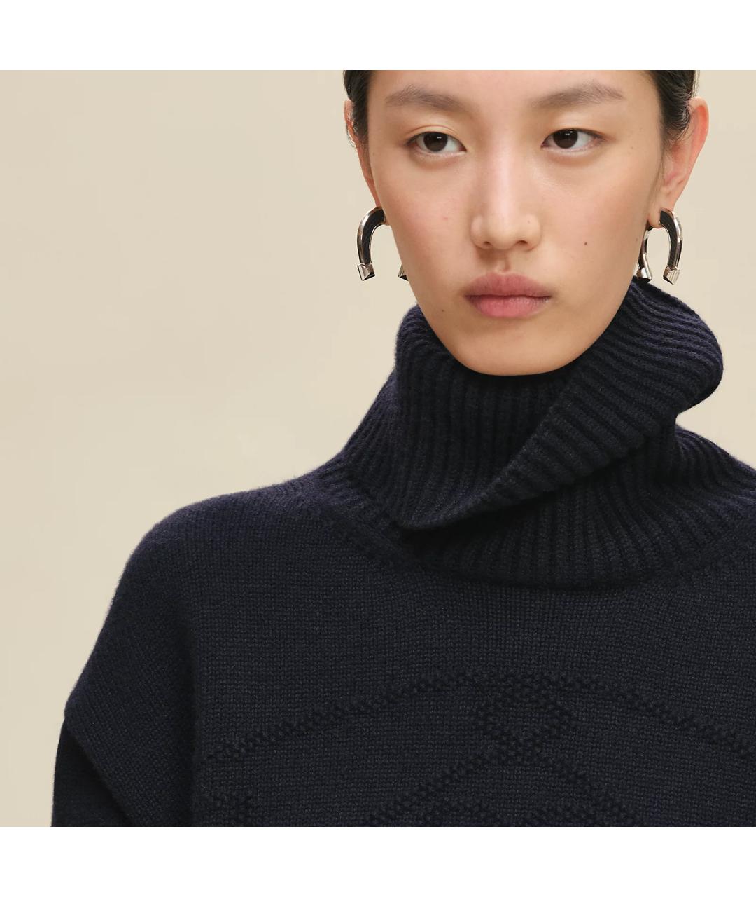 HERMES Черный кашемировый джемпер / свитер, фото 5