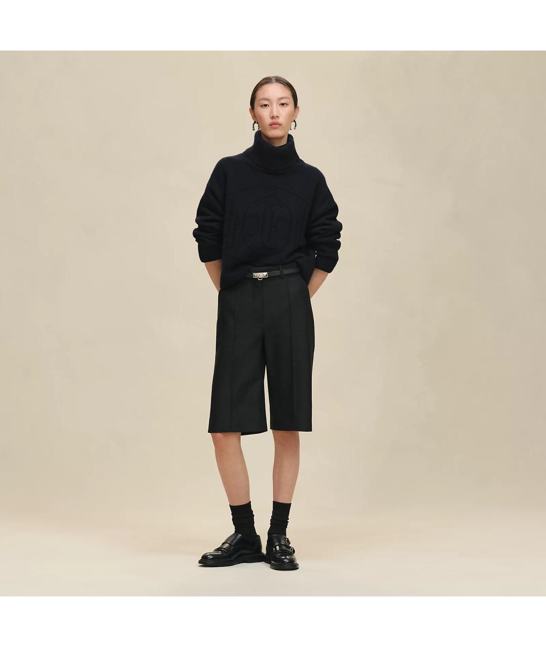 HERMES Черный кашемировый джемпер / свитер, фото 2