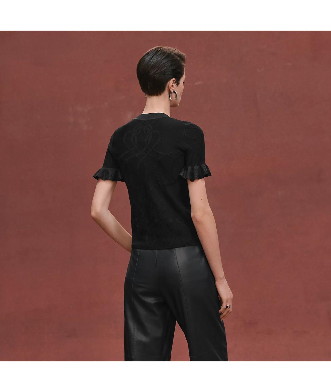 HERMES Черный кашемировый джемпер / свитер, фото 3