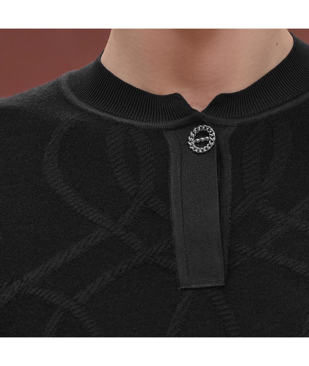HERMES Черный кашемировый джемпер / свитер, фото 5