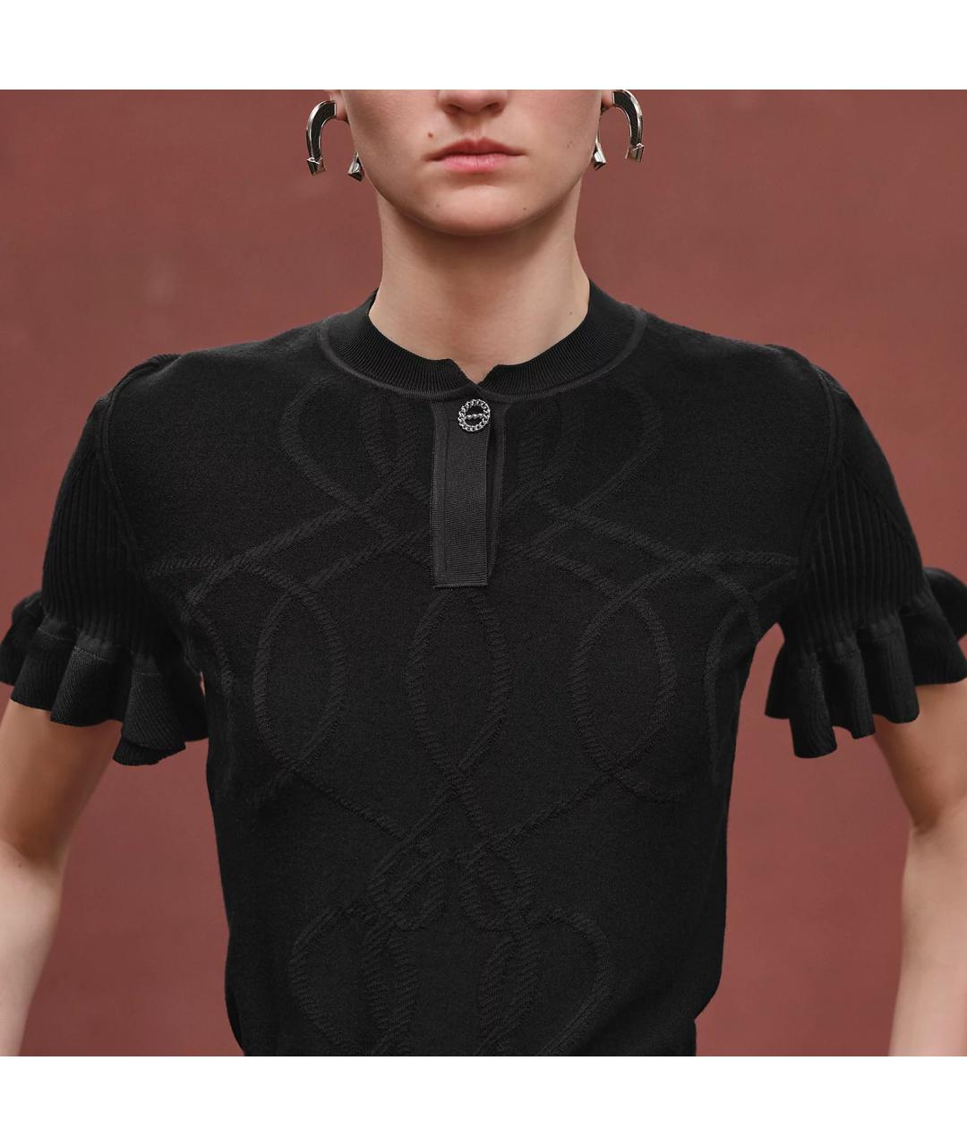 HERMES Черный кашемировый джемпер / свитер, фото 4