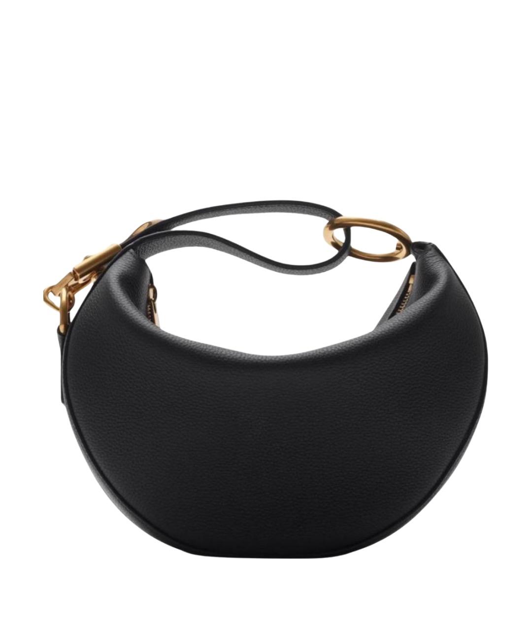 BURBERRY Черная кожаная сумка с короткими ручками, фото 1