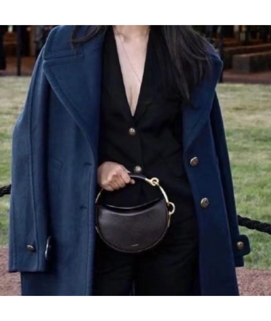 BURBERRY Черная кожаная сумка с короткими ручками, фото 3