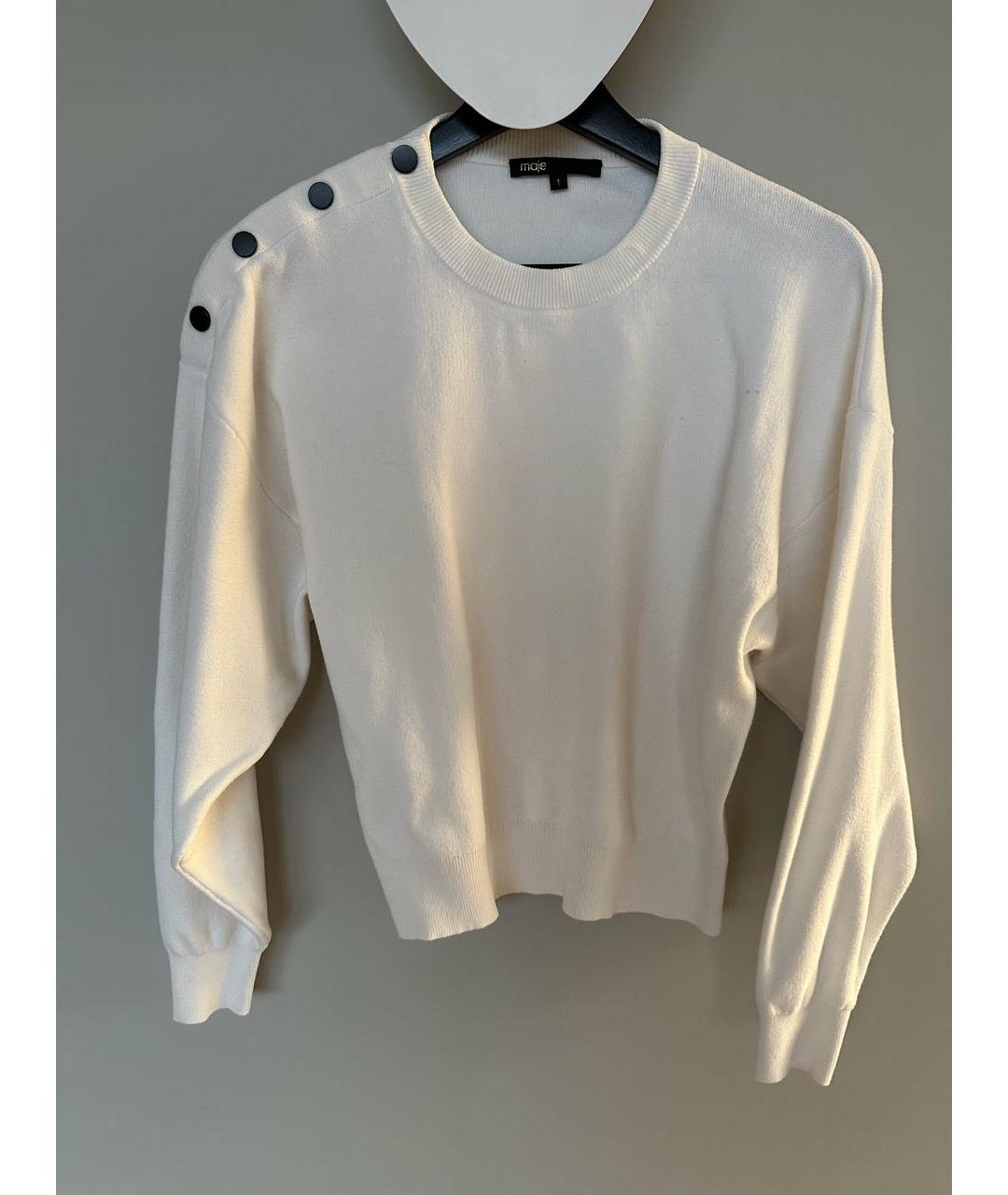 MAJE Белый джемпер / свитер, фото 4