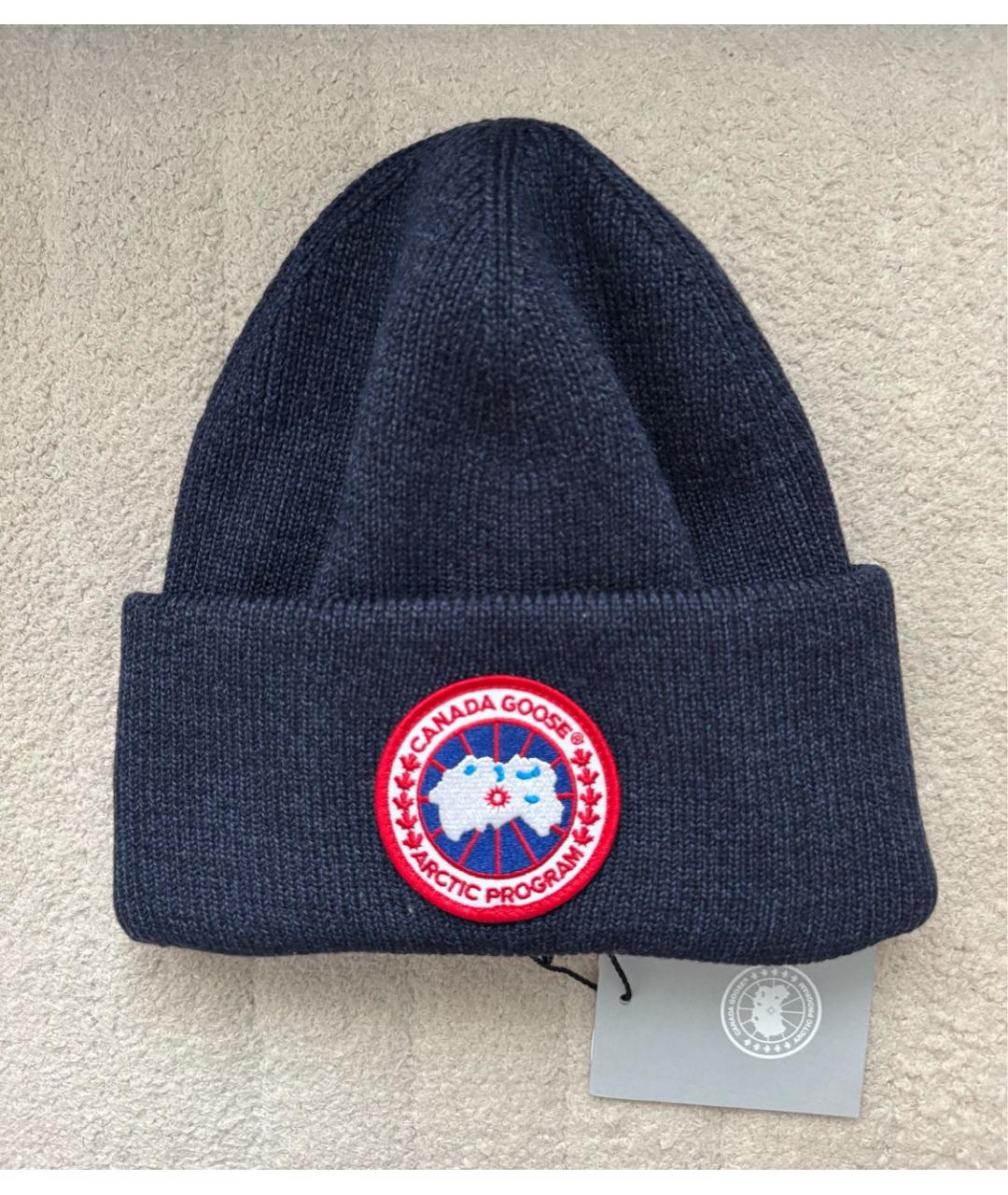 BALENCIAGA Темно-синяя шерстяная шапка, фото 2