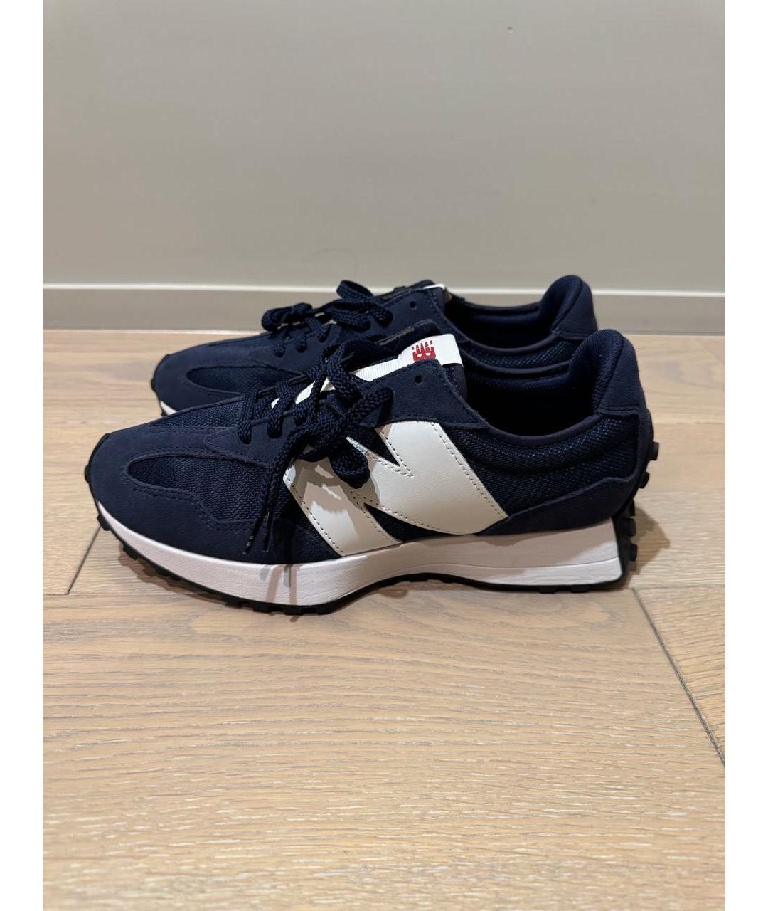 NEW BALANCE Темно-синие замшевые низкие кроссовки / кеды, фото 5