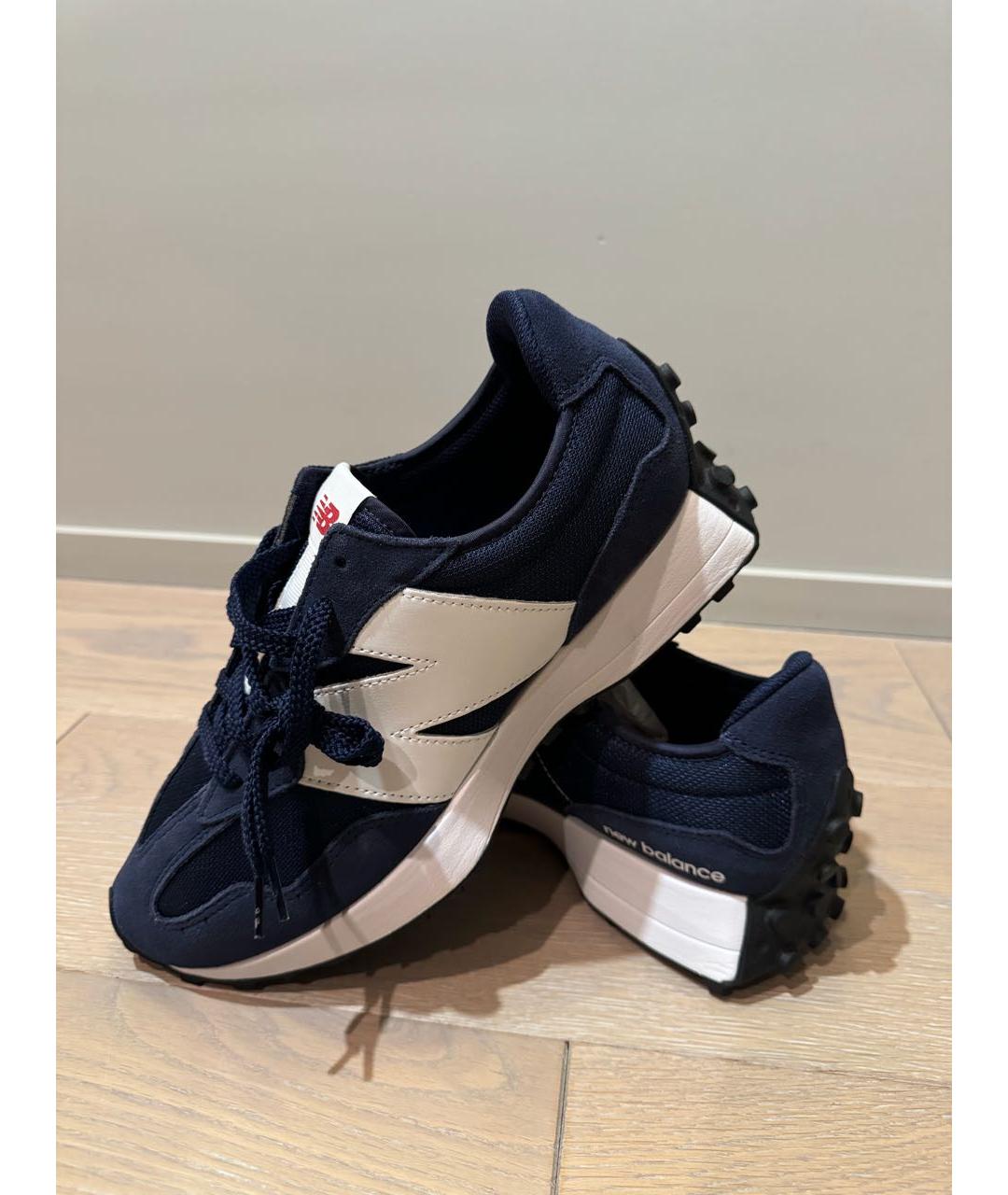 NEW BALANCE Темно-синие замшевые низкие кроссовки / кеды, фото 3