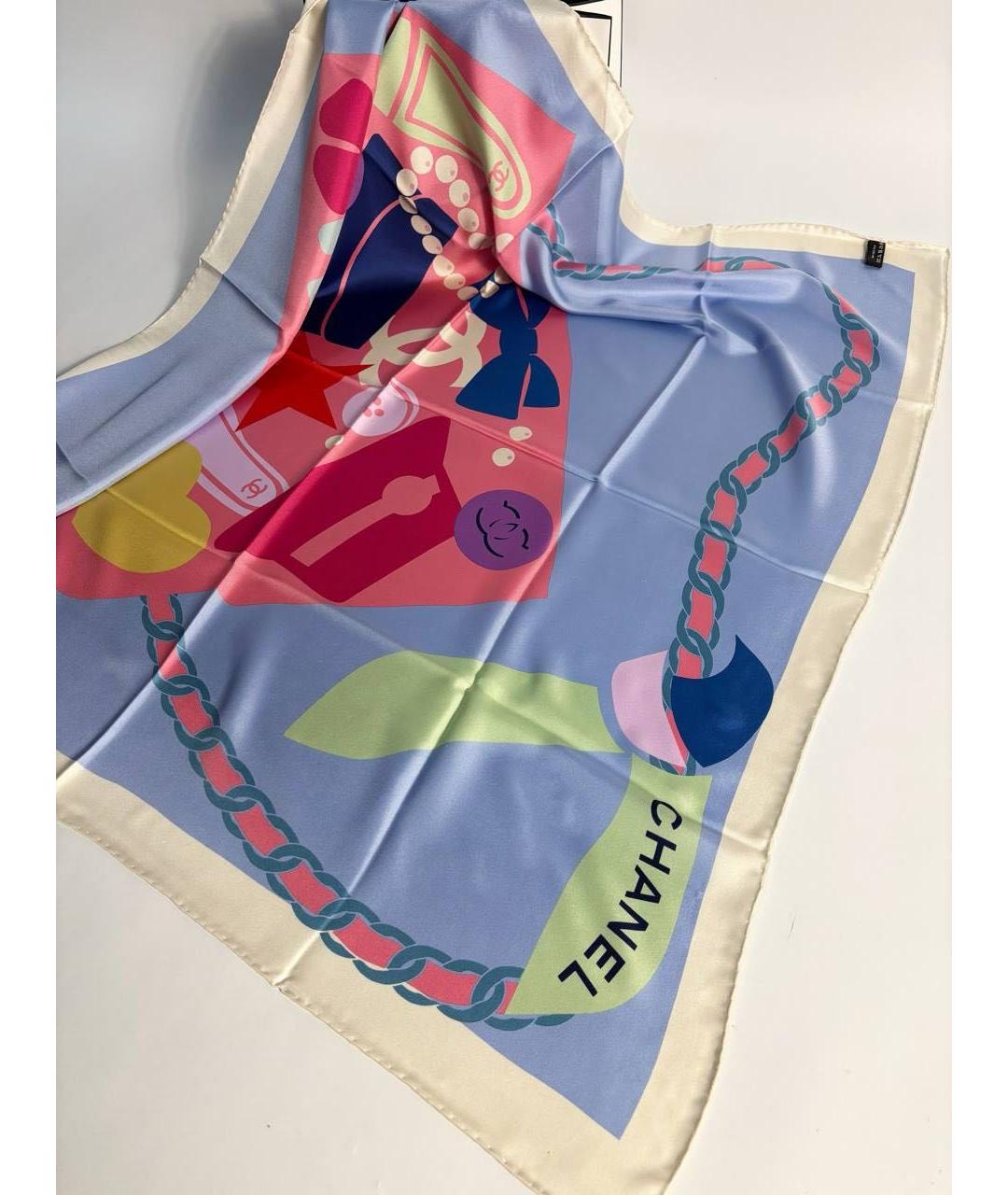 CHANEL Мульти шелковый платок, фото 4