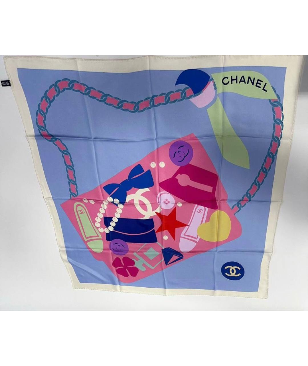 CHANEL Мульти шелковый платок, фото 5