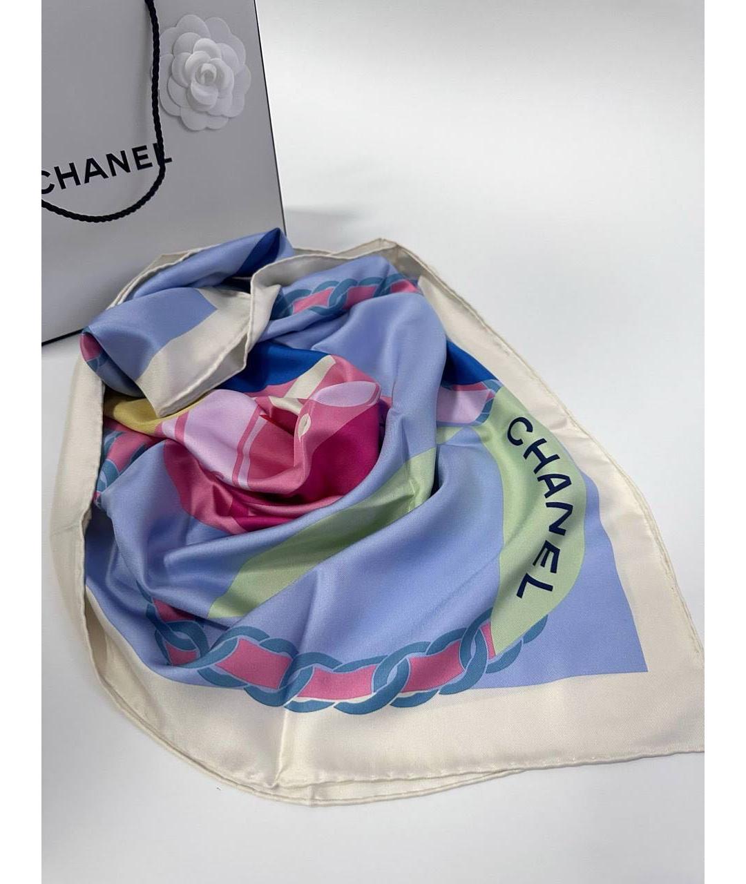 CHANEL Мульти шелковый платок, фото 6