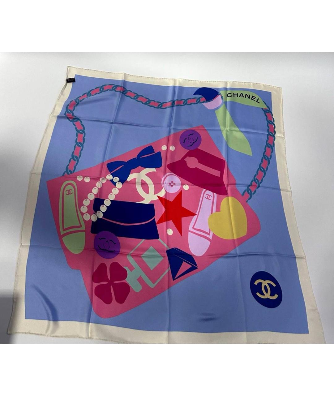 CHANEL Мульти шелковый платок, фото 7