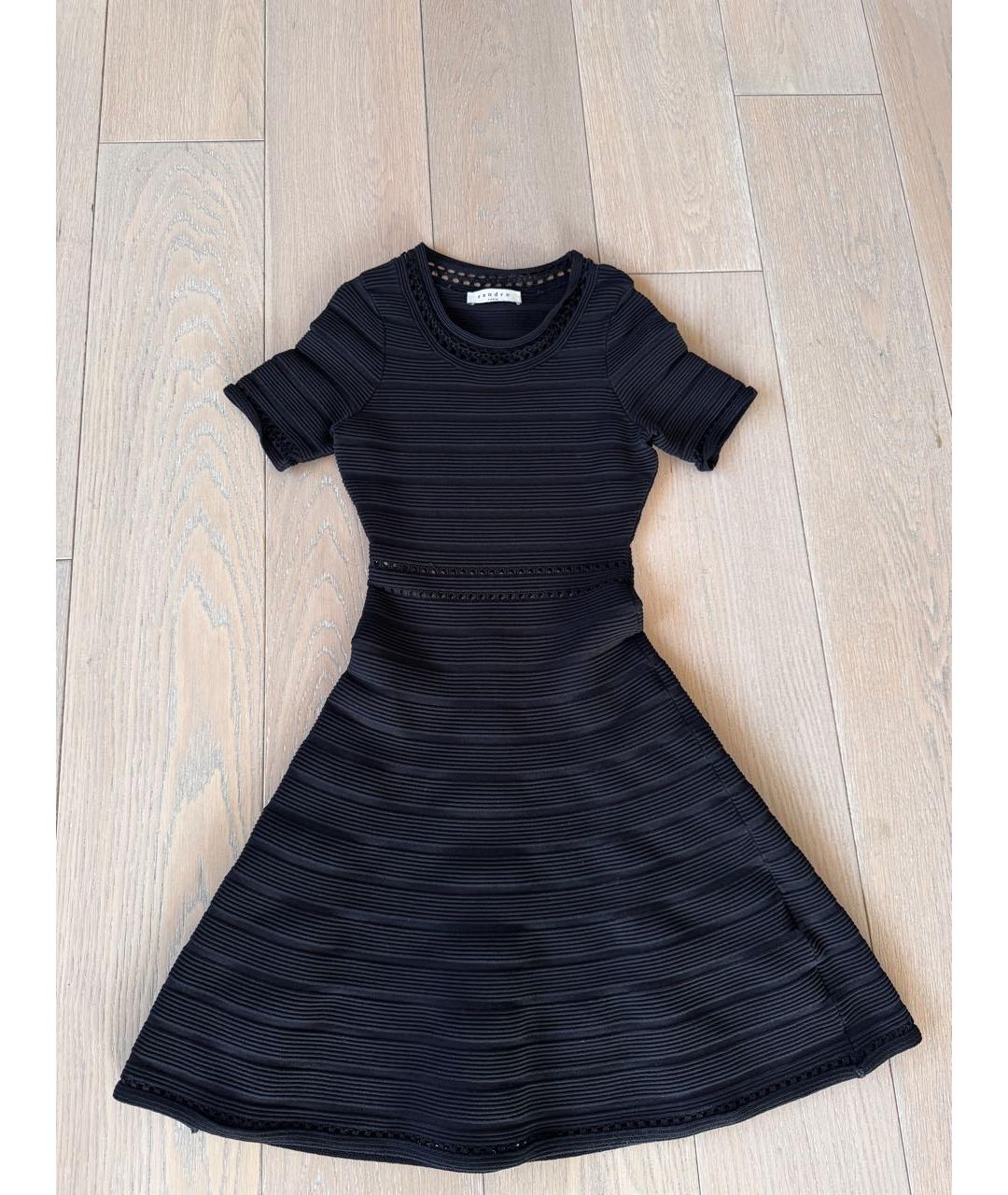 SANDRO Черное коктейльное платье, фото 4