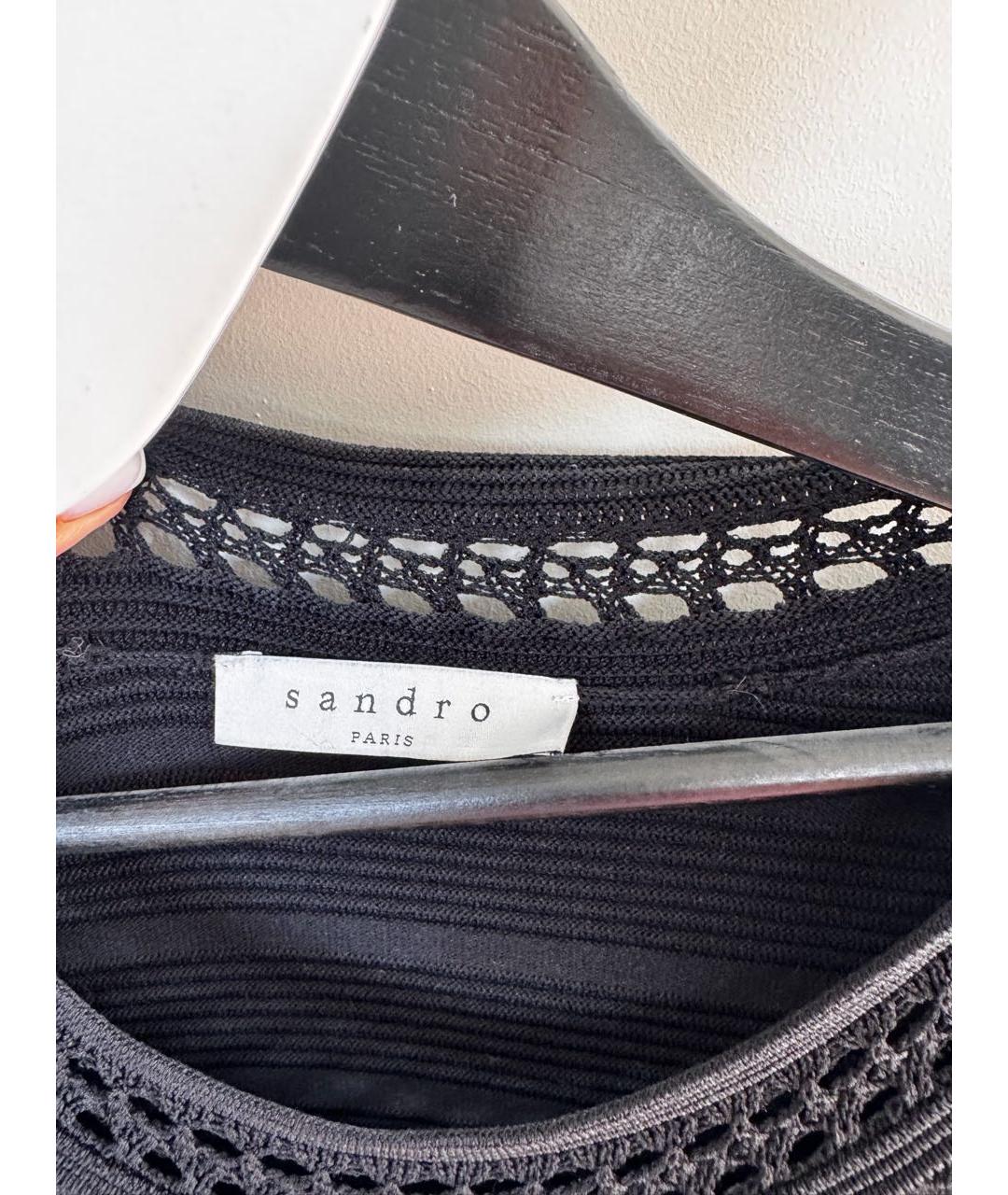 SANDRO Черное коктейльное платье, фото 3