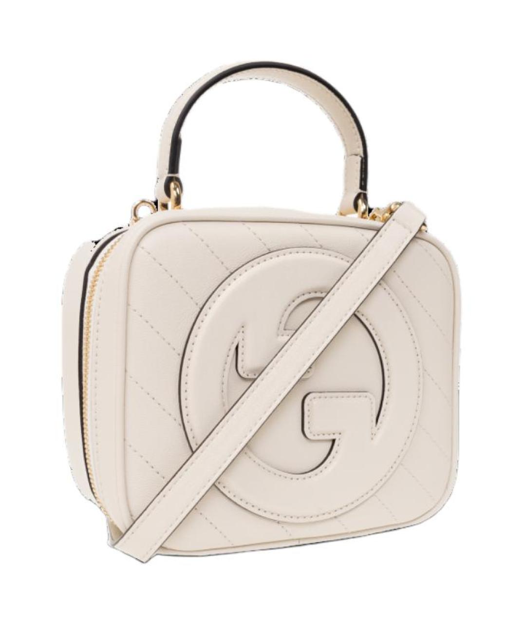 GUCCI Белая кожаная сумка через плечо, фото 3