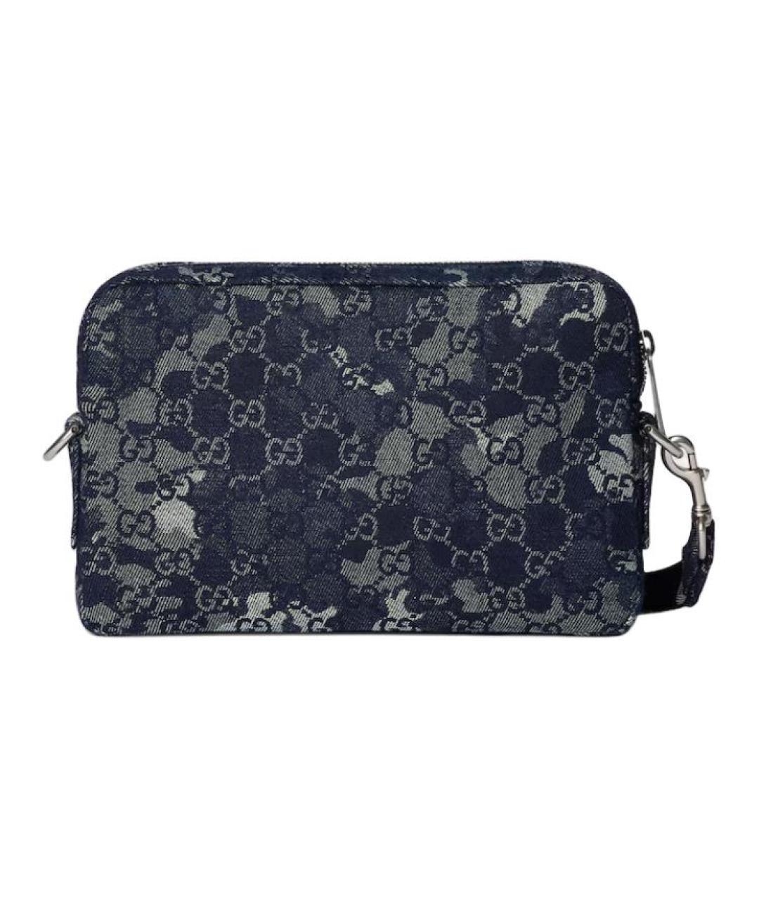 GUCCI Темно-синяя барсетка, фото 4