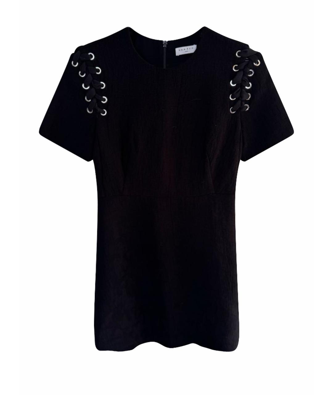 SANDRO Черное коктейльное платье, фото 1