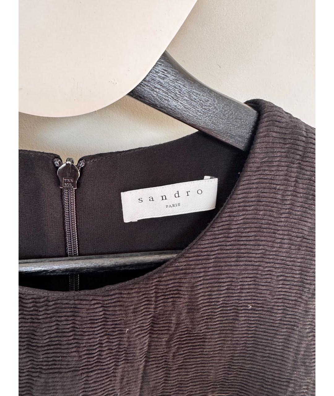 SANDRO Черное коктейльное платье, фото 3