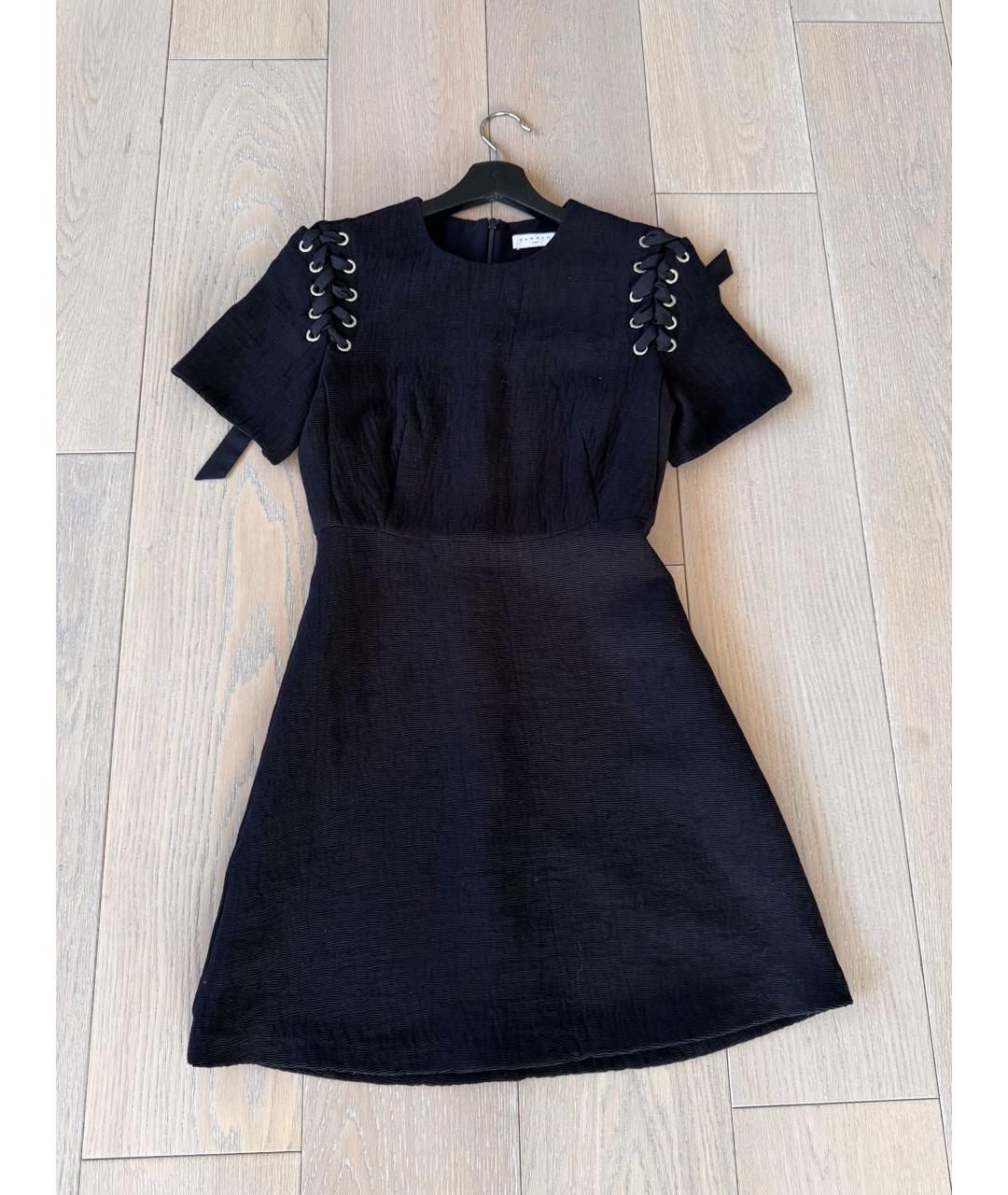 SANDRO Черное коктейльное платье, фото 4