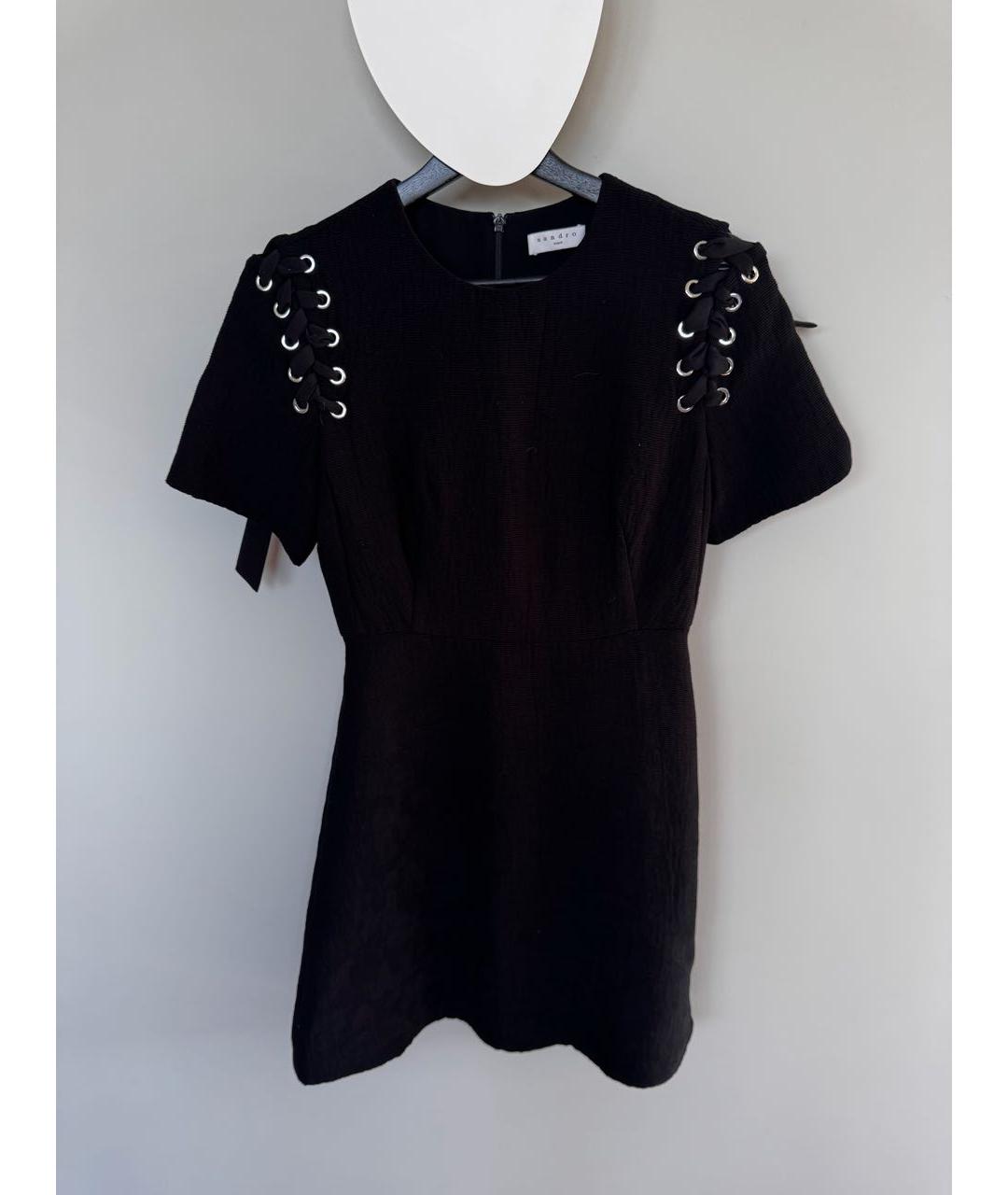 SANDRO Черное коктейльное платье, фото 5