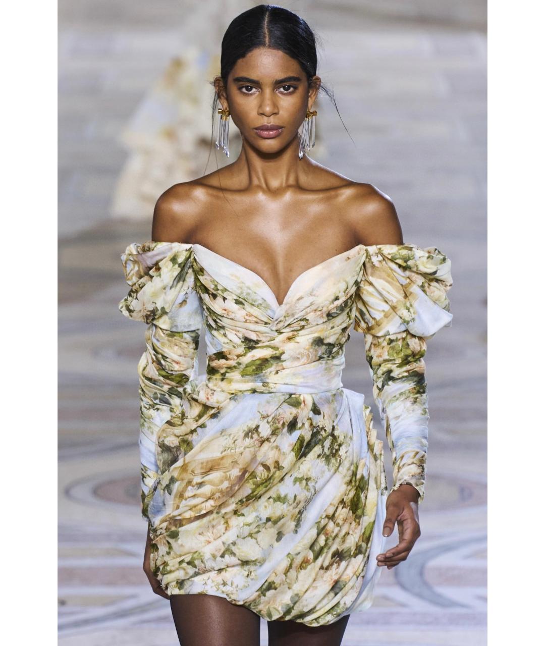 ZIMMERMANN Голубое льняное коктейльное платье, фото 4