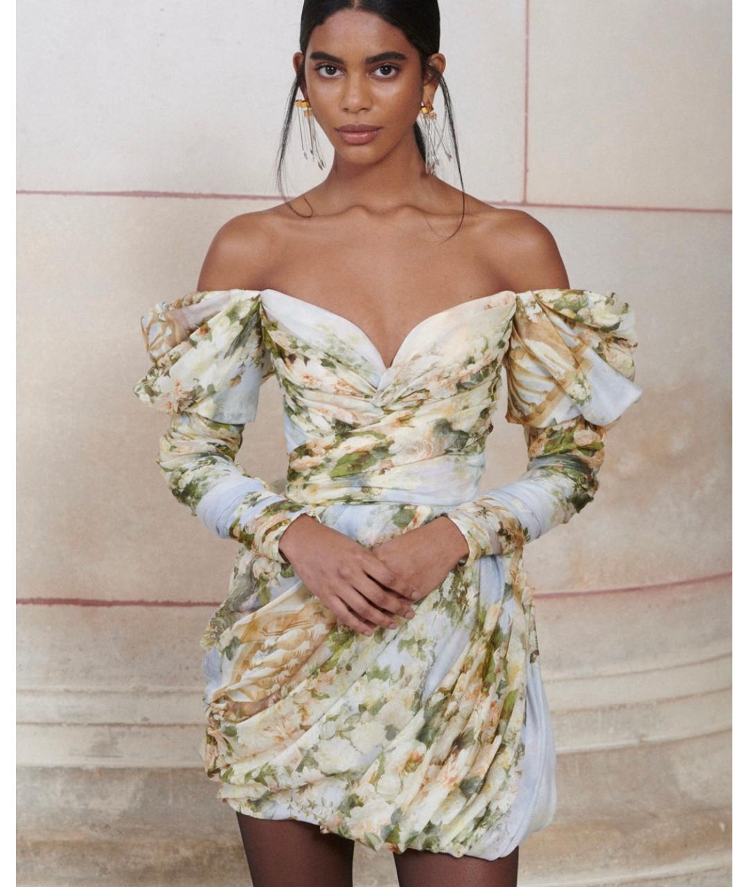 ZIMMERMANN Голубое льняное коктейльное платье, фото 5