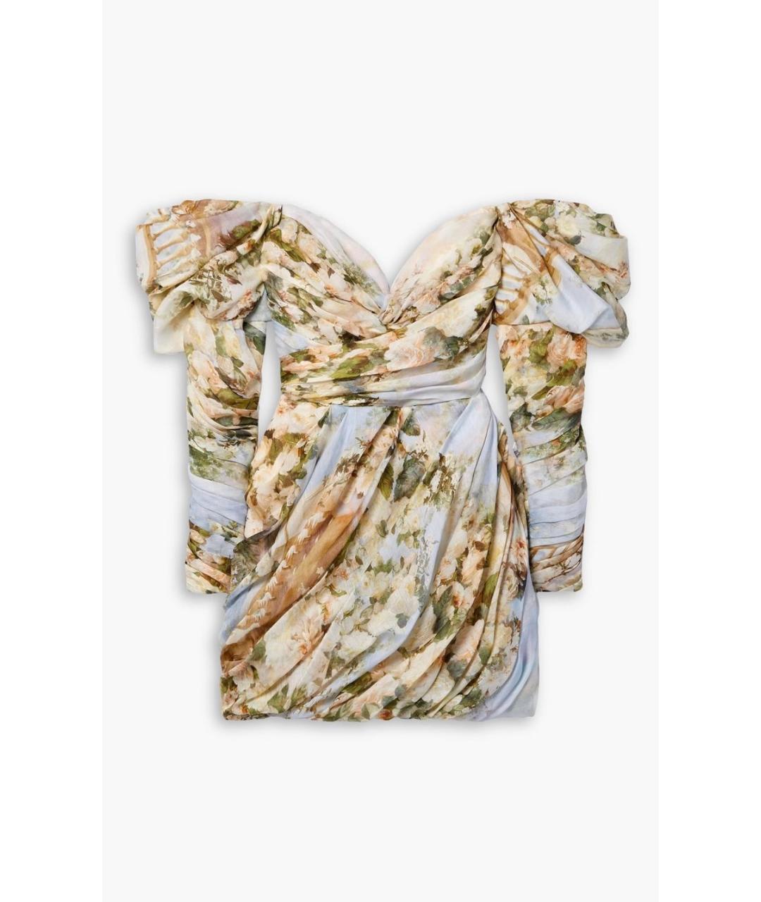 ZIMMERMANN Голубое льняное коктейльное платье, фото 8