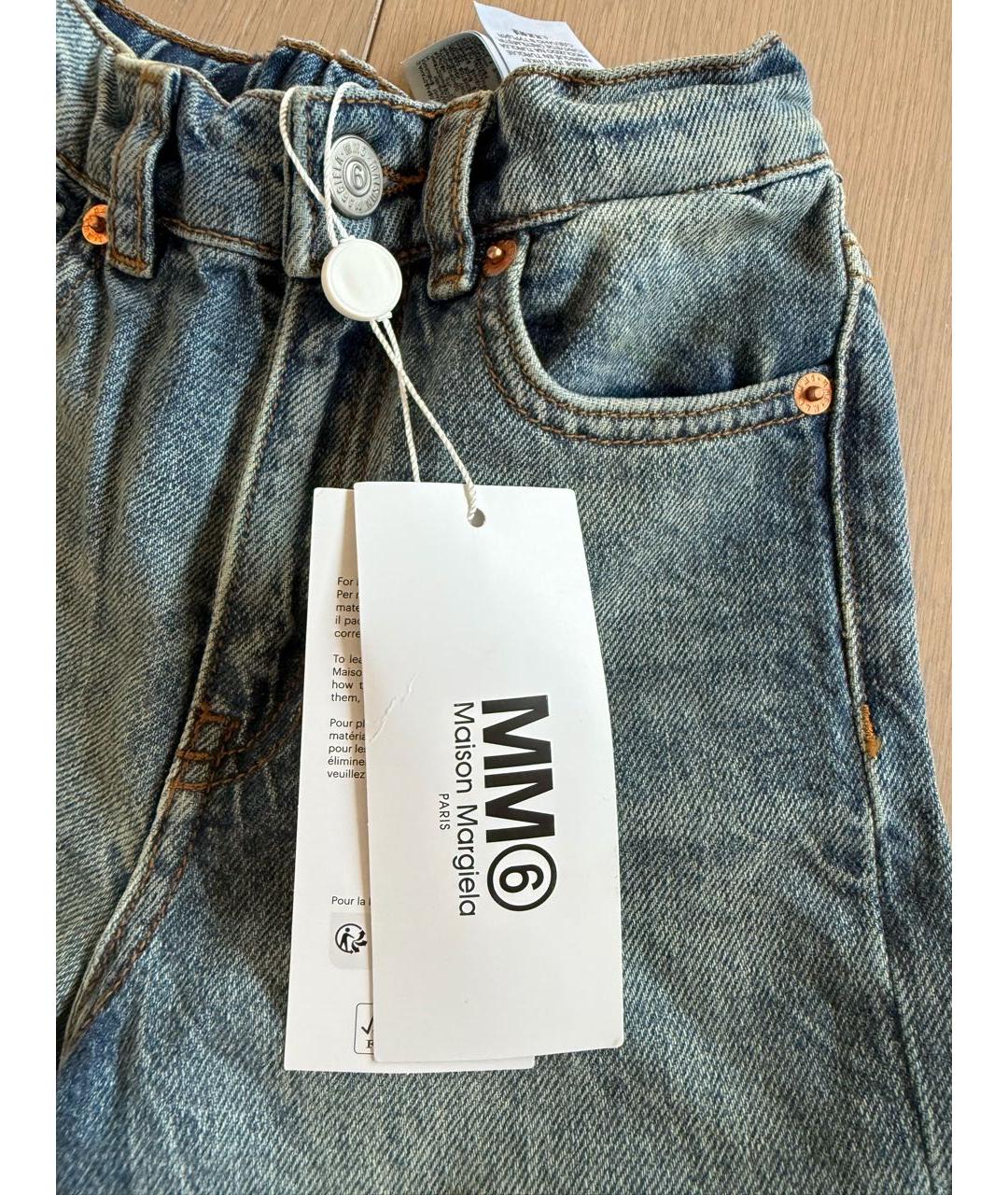 MM6 MAISON MARGIELA Голубые деним детские джинсы, фото 3