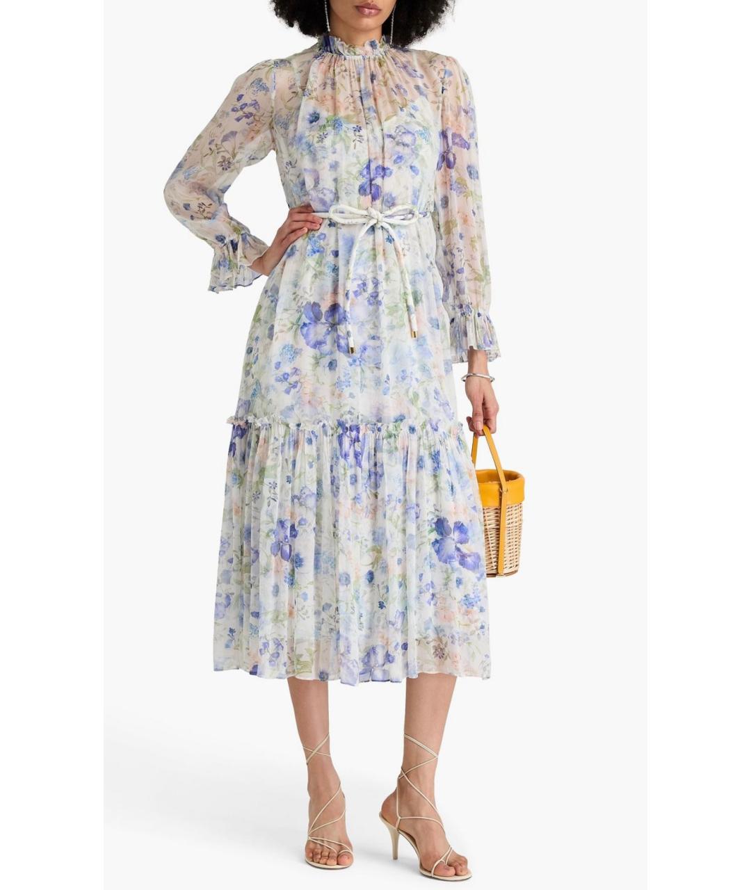 ZIMMERMANN Голубое вискозное коктейльное платье, фото 2