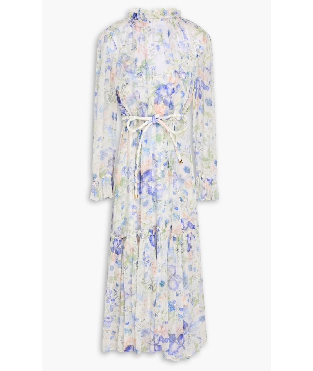 ZIMMERMANN Голубое вискозное коктейльное платье, фото 7