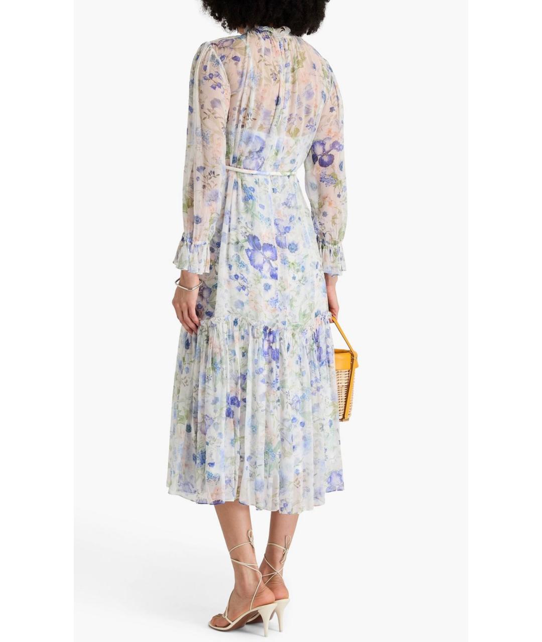 ZIMMERMANN Голубое вискозное коктейльное платье, фото 3