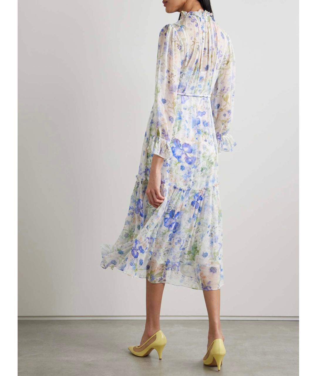 ZIMMERMANN Голубое вискозное коктейльное платье, фото 5