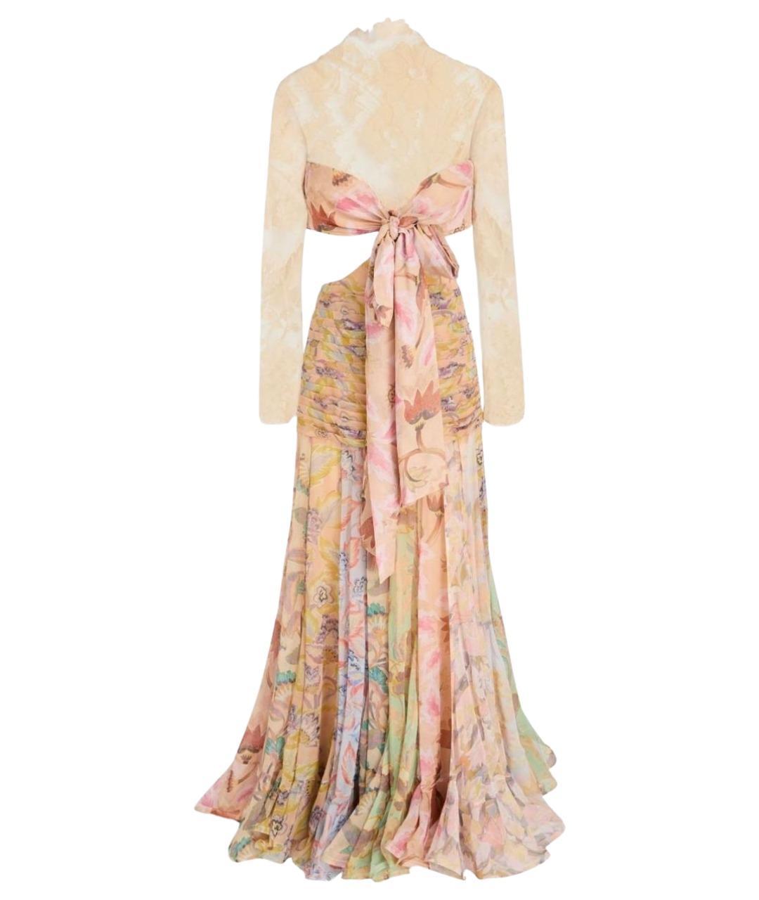 ZIMMERMANN Бежевое шелковое вечернее платье, фото 1