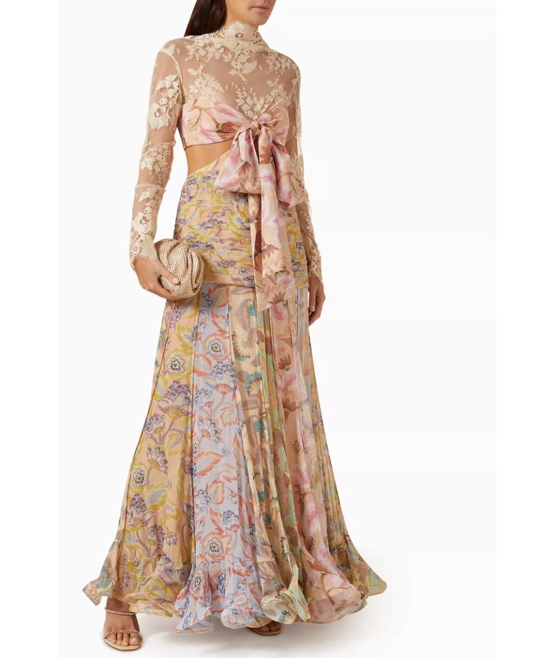 ZIMMERMANN Бежевое шелковое вечернее платье, фото 4