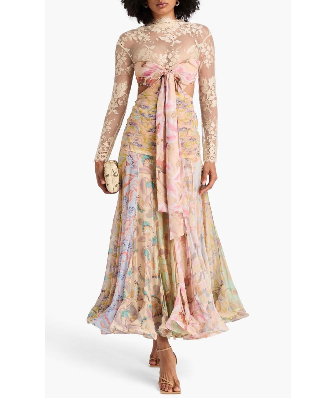 ZIMMERMANN Бежевое шелковое вечернее платье, фото 2