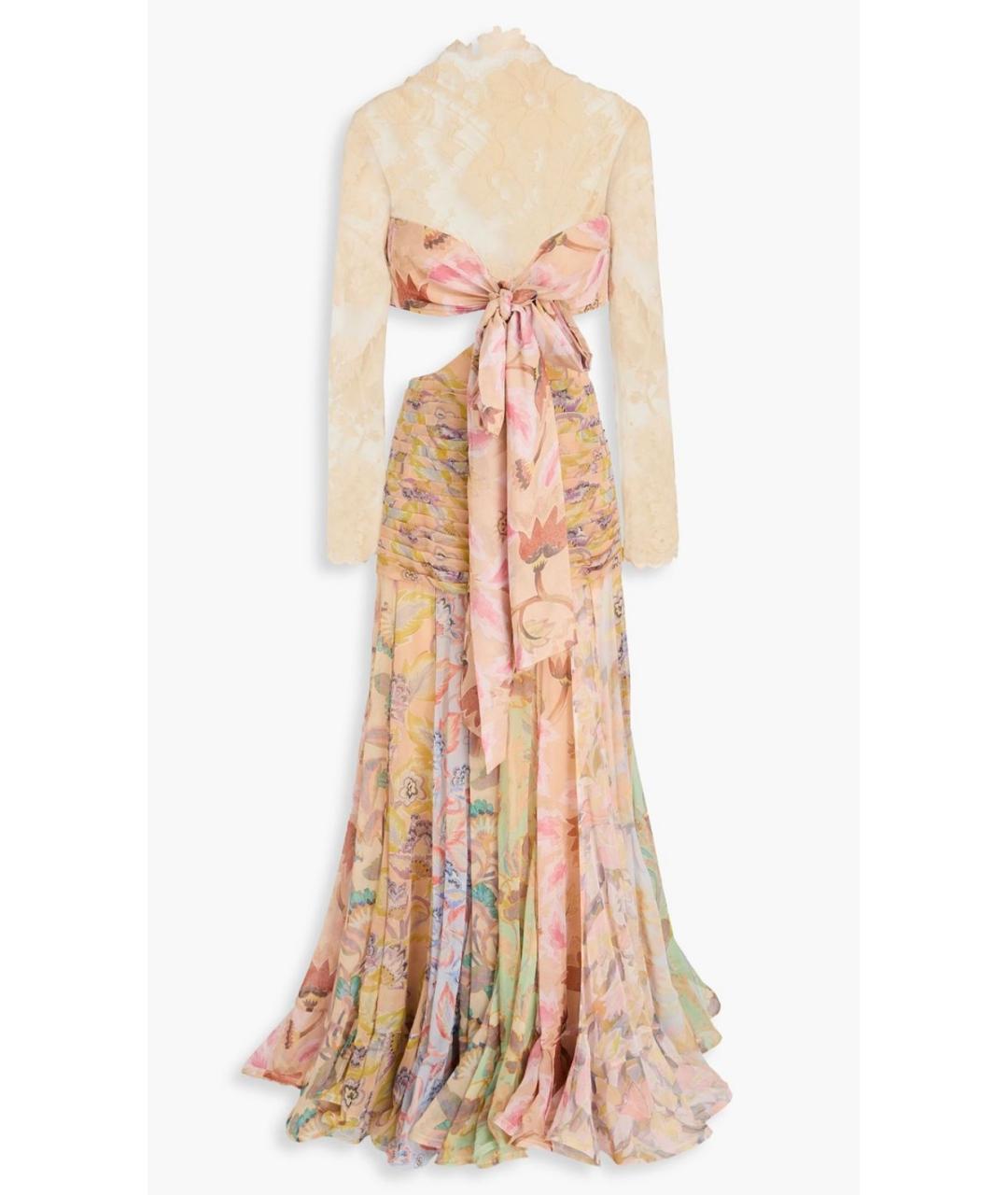 ZIMMERMANN Бежевое шелковое вечернее платье, фото 8