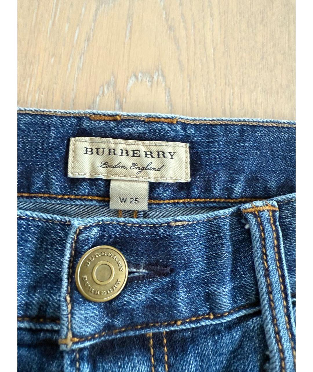 BURBERRY Синие джинсы слим, фото 3