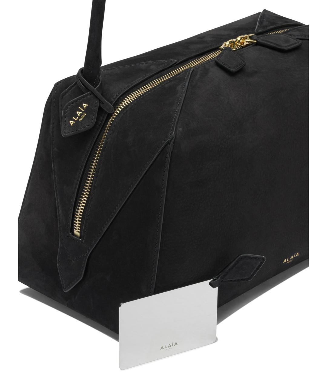 ALAIA Черная кожаная сумка через плечо, фото 4
