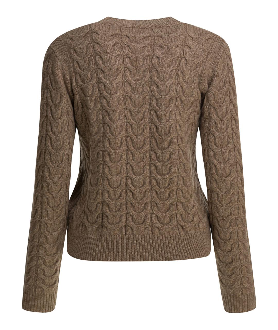 MAX MARA Коричневый кашемировый джемпер / свитер, фото 2