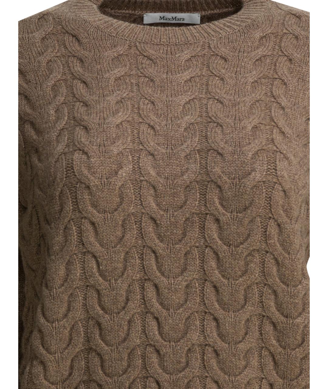 MAX MARA Коричневый кашемировый джемпер / свитер, фото 3