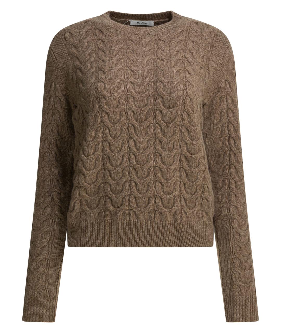 MAX MARA Коричневый кашемировый джемпер / свитер, фото 1