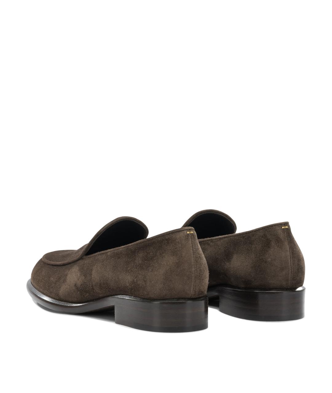 KHAITE Коричневые кожаные лоферы, фото 4