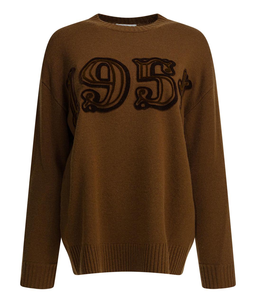 MAX MARA Коричневый шерстяной джемпер / свитер, фото 1