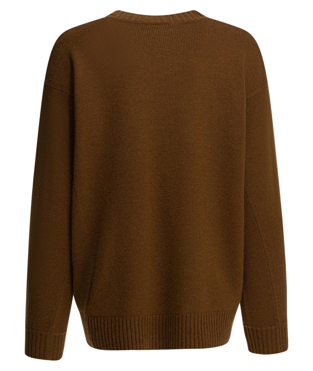 MAX MARA Коричневый шерстяной джемпер / свитер, фото 2