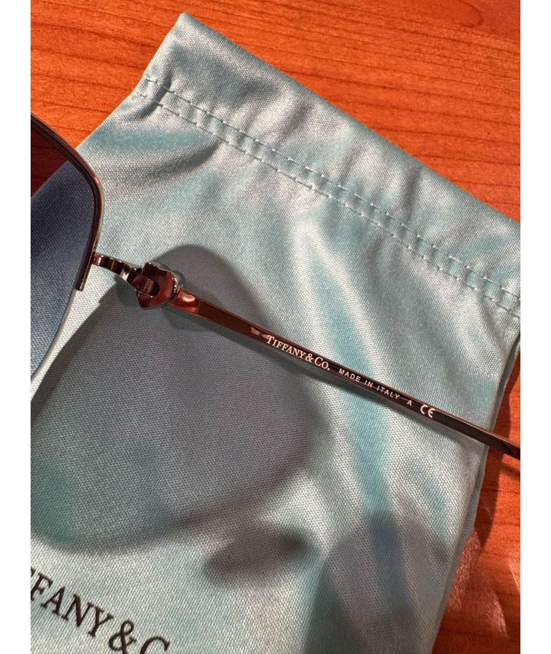 TIFFANY&CO Бирюзовые металлические солнцезащитные очки, фото 7