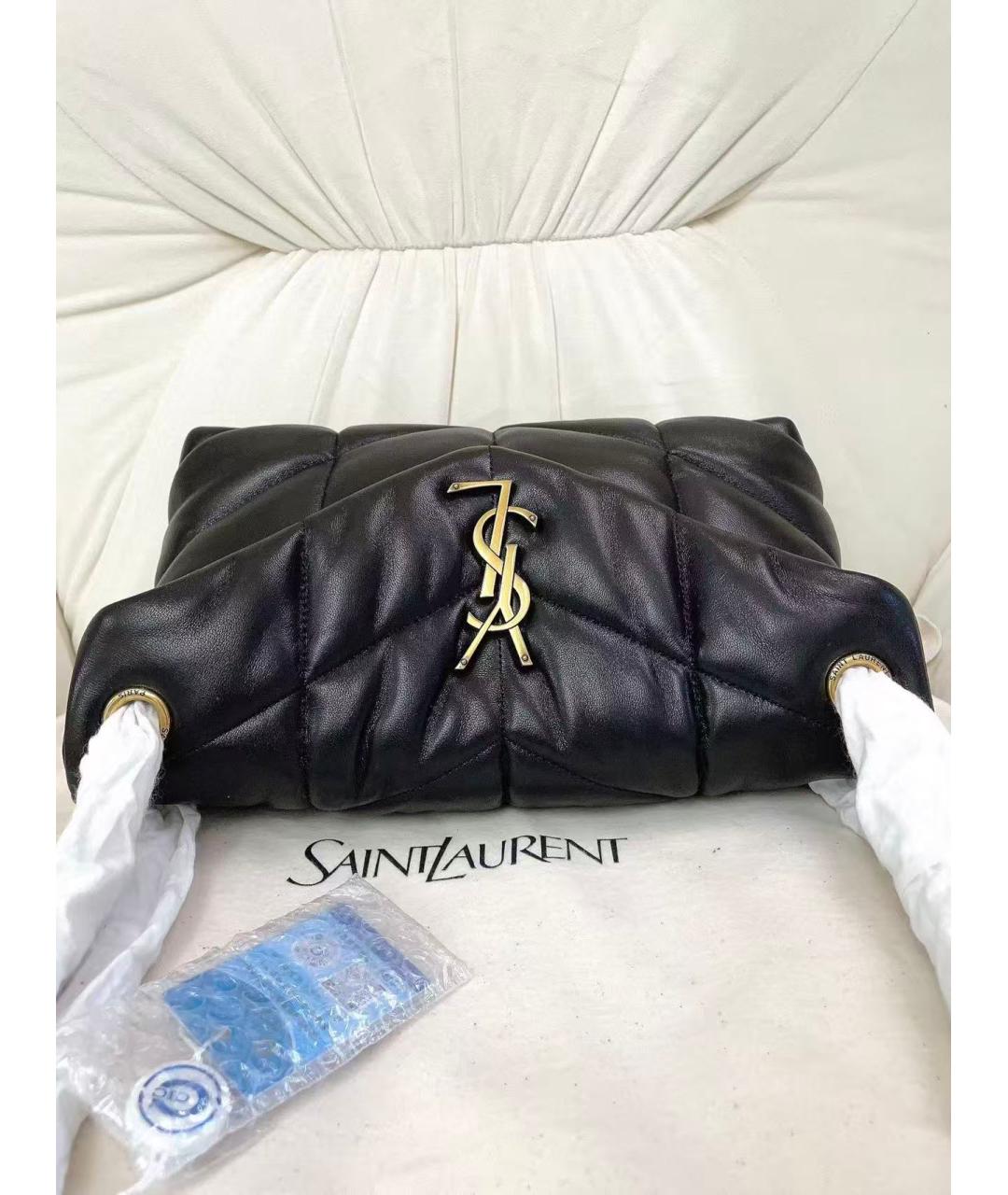 SAINT LAURENT Черная кожаная сумка через плечо, фото 5