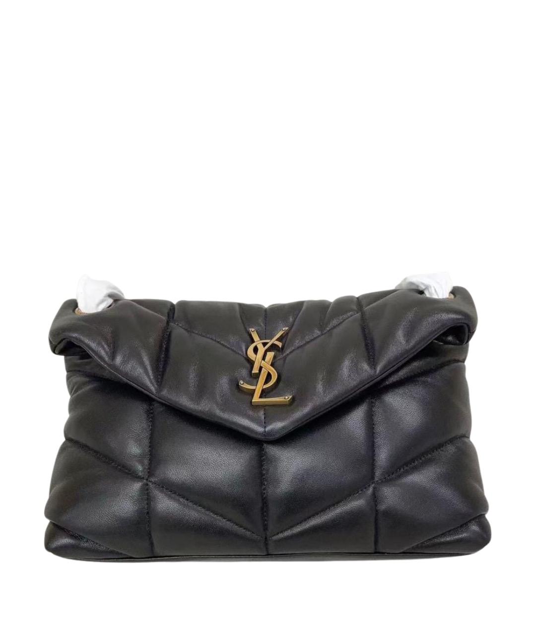 SAINT LAURENT Черная кожаная сумка через плечо, фото 1